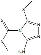 3-Amino-5-methylthio-4H-1,2,4-triazole-4-dithiocarboxylic acid methyl ester Struktur