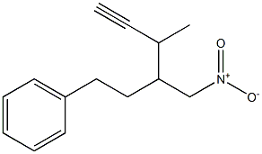 3-メチル-4-ニトロメチル-6-フェニル-1-ヘキシン 化学構造式