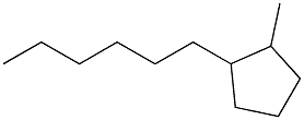 1-Hexyl-2-methylcyclopentane Structure
