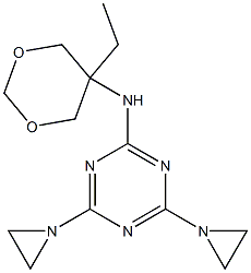 5-[[4,6-Bis(1-aziridinyl)-1,3,5-triazin-2-yl]amino]-5-ethyl-1,3-dioxane Structure