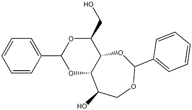1-O,4-O:3-O,5-O-Dibenzylidene-L-glucitol Struktur