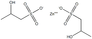 Bis(2-hydroxypropane-1-sulfonic acid)zinc salt Structure