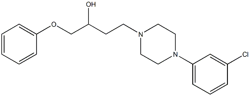1-(フェノキシ)-4-[4-[3-クロロフェニル]-1-ピペラジニル]-2-ブタノール 化学構造式