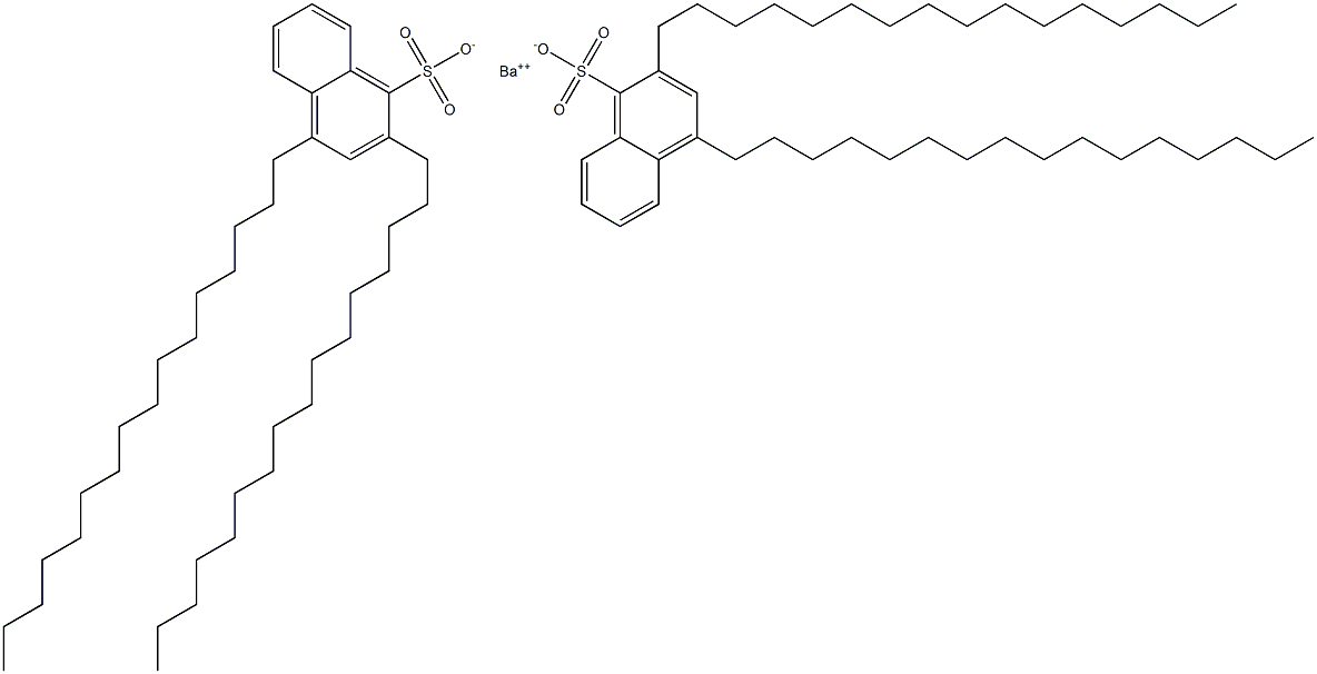 Bis(2,4-dihexadecyl-1-naphthalenesulfonic acid)barium salt Structure