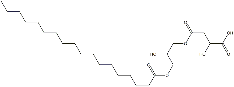 L-Malic acid hydrogen 4-(2-hydroxy-3-octadecanoyloxypropyl) ester Struktur