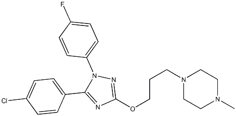 1-(4-フルオロフェニル)-5-(4-クロロフェニル)-3-[3-(4-メチルピペラジノ)プロポキシ]-1H-1,2,4-トリアゾール 化学構造式