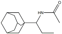 1-[1-(アセチルアミノ)プロピル]アダマンタン 化学構造式