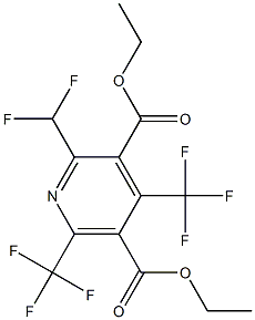 2-Difluoromethyl-4,6-bis(trifluoromethyl)pyridine-3,5-dicarboxylic acid diethyl ester Struktur