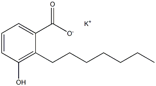 2-Heptyl-3-hydroxybenzoic acid potassium salt 结构式