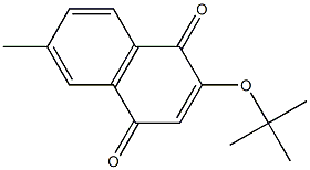 2-(tert-ブチルオキシ)-6-メチル-1,4-ナフトキノン 化学構造式