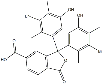 1,1-Bis(3-bromo-5-hydroxy-2,4-dimethylphenyl)-1,3-dihydro-3-oxoisobenzofuran-6-carboxylic acid Structure