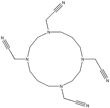1,4,8,11-Tetrakis[cyanomethyl]-1,4,8,11-tetraazacyclotetradecane Structure