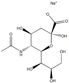 N-アセチルノイラミン酸ナトリウム 化学構造式