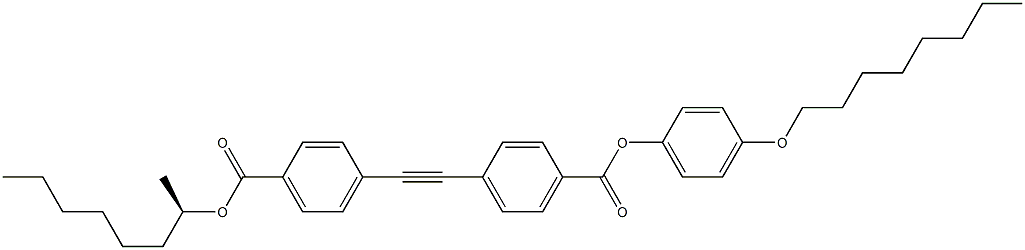 4-[[4-(4-オクチルオキシフェノキシカルボニル)フェニル]エチニル]安息香酸(R)-1-メチルヘプチル 化学構造式
