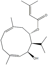 (1E,5E,8S,9S,10S)-9-Isopropyl-2,6-dimethyl-1,5-cyclodecadiene-8,10-diol 8-[3-methyl-2-butenoate] Struktur