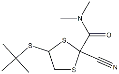 5-tert-Butylthio-2-(dimethylaminocarbonyl)-1,3-dithiolane-2-carbonitrile|