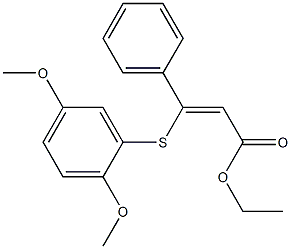 (Z)-3-(2,5-Dimethoxyphenylthio)-3-phenylpropenoic acid ethyl ester Structure