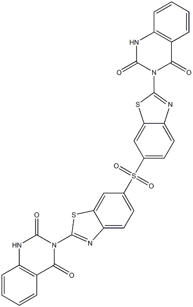 3,3'-[Sulfonylbis(benzothiazole-6,2-diyl)]bis[quinazoline-2,4(1H,3H)-dione]