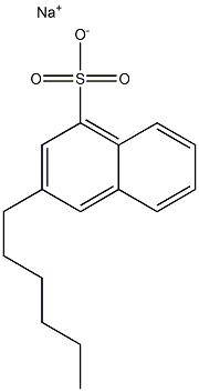 3-Hexyl-1-naphthalenesulfonic acid sodium salt Structure