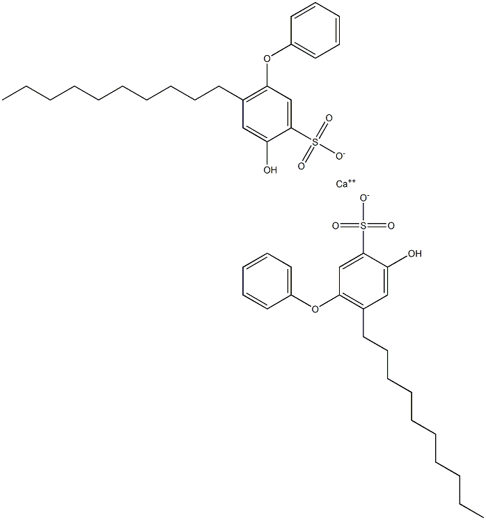 Bis(4-hydroxy-6-decyl[oxybisbenzene]-3-sulfonic acid)calcium salt Structure