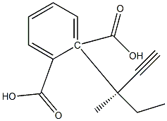 (-)-Phthalic acid hydrogen 1-[(R)-3-methyl-1-pentyne-3-yl] ester Struktur