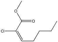 (E)-2-Chloro-2-heptenoic acid methyl ester Struktur