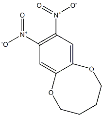 2,3,4,5-Tetrahydro-8,9-dinitro-1,6-benzodioxocin,,结构式
