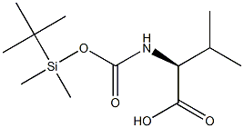 (2S)-2-(tert-butyldimethylsilyloxycarbonylaminro)-3-methylbutyric acid 结构式