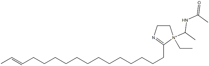 1-[1-(アセチルアミノ)エチル]-1-エチル-2-(14-ヘキサデセニル)-2-イミダゾリン-1-イウム 化学構造式
