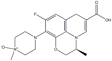 4-[[(3S)-6-Carboxy-9-fluoro-2,3-dihydro-3-methyl-7H-pyrido[1,2,3-de][1,4]benzoxazin]-10-yl]-1-methylpiperazine 1-oxide Struktur