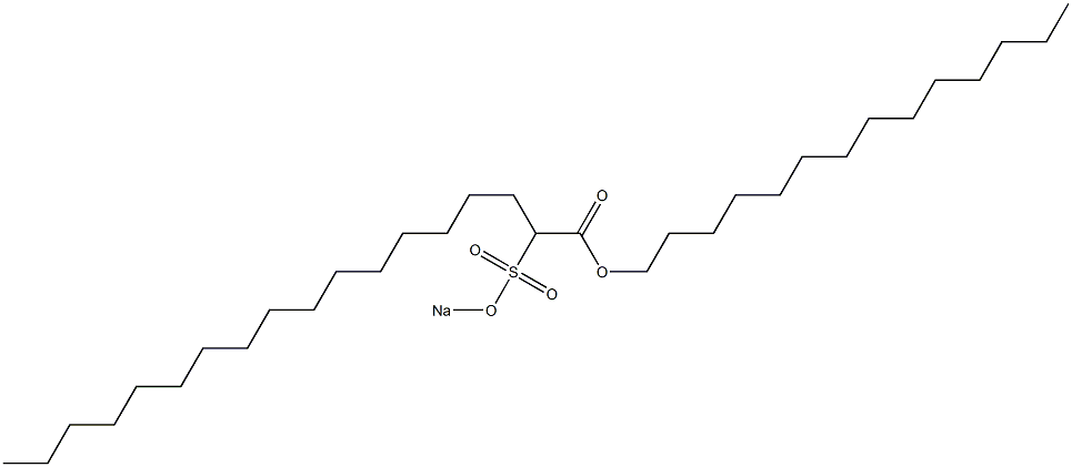 2-(Sodiosulfo)octadecanoic acid tetradecyl ester 结构式