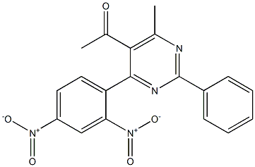 5-Acetyl-6-methyl-2-phenyl-4-(2,4-dinitrophenyl)pyrimidine Structure