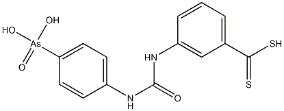 3-[3-(p-Arsonophenyl)ureido]dithiobenzoic acid|