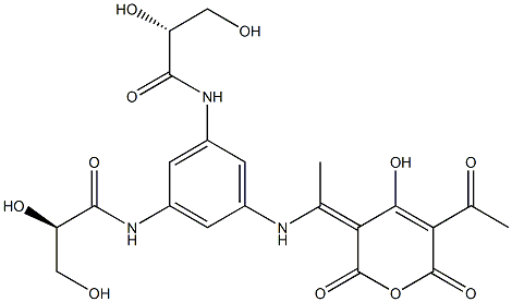  (3Z)-5-Acetyl-4-hydroxy-3-[1-[3,5-bis[(R)-2,3-dihydroxypropanoylamino]phenylamino]ethylidene]-2H-pyran-2,6(3H)-dione