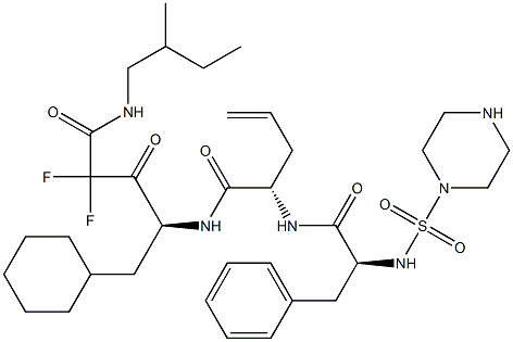  (4S)-4-[[(2S)-2-[2-(1-Piperazinylsulfonyl)amino-3-phenylpropanoylamino]-4-pentenoyl]amino]-5-cyclohexyl-2,2-difluoro-3-oxo-N-[(S)-2-methylbutyl]pentanamide