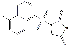 1-[[5-Iodo-1-naphtyl]sulfonyl]imidazolidine-2,4-dione Structure