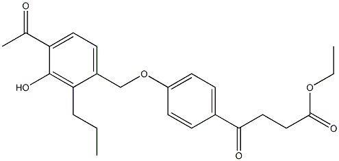 4-[4-(4-Acetyl-3-hydroxy-2-propylbenzyloxy)phenyl]-4-oxobutyric acid ethyl ester 结构式