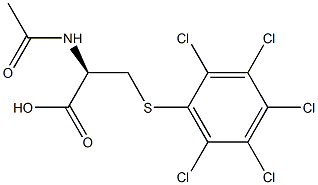 N-Acetyl-S-(pentachlorophenyl)-L-cysteine Structure