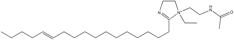1-[2-(Acetylamino)ethyl]-1-ethyl-2-(12-heptadecenyl)-2-imidazoline-1-ium Struktur