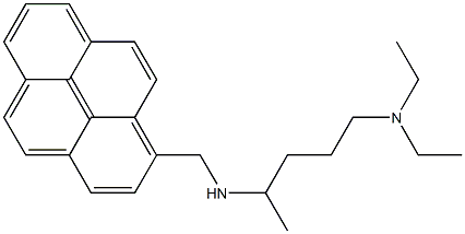 1-(4-Diethylamino-1-methylbutylaminomethyl)pyrene Struktur