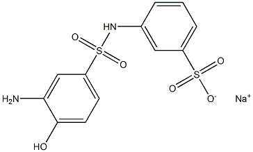 m-(3-Amino-4-hydroxyphenylsulfonylamino)benzenesulfonic acid sodium salt Structure