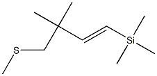 (E)-4-メチルチオ-3,3-ジメチル-1-トリメチルシリル-1-ブテン 化学構造式