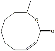 (E)-10-Methyl-1-oxacyclodeca-3-en-2-one Structure