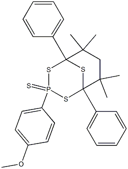 7-(4-Methoxyphenyl)-2,2,4,4-tetramethyl-1,5-diphenyl-7-phospha-6,8,9-trithiabicyclo[3.3.1]nonane7-sulfide