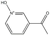 3-アセチル-1-ヒドロキシピリジン-1-イウム 化学構造式