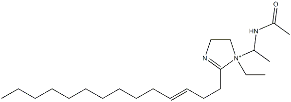 1-[1-(Acetylamino)ethyl]-1-ethyl-2-(3-tetradecenyl)-2-imidazoline-1-ium Structure