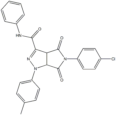 1,3a,4,5,6,6a-Hexahydro-4,6-dioxo-N-phenyl-5-(4-chlorophenyl)-1-(4-methylphenyl)pyrrolo[3,4-c]pyrazole-3-carboxamide Structure