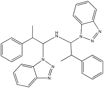 1,1'-[Iminobis(2-phenylpropane-1,1-diyl)]bis(1H-benzotriazole) Struktur