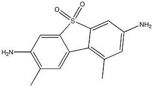3,7-ジアミノ-1,8-ジメチルジベンゾチオフェン5,5-ジオキシド 化学構造式