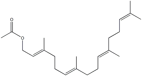 Acetic acid 3,7,11,15-tetramethyl-2,6,10,14-hexadecatetrenyl ester Structure